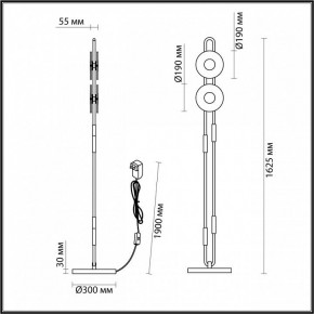 Торшер Odeon Light Magnet 5407/23FL в Заводоуковске - zavodoukovsk.mebel24.online | фото 4