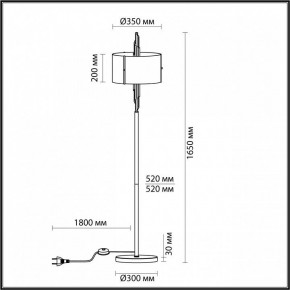 Торшер Odeon Light Margaret 5415/3F в Заводоуковске - zavodoukovsk.mebel24.online | фото 4