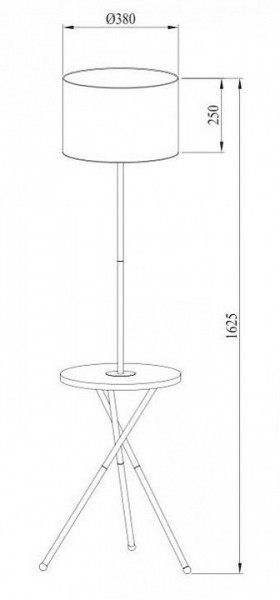 Торшер с полкой Arte Lamp Combo A2070PN-1BK в Заводоуковске - zavodoukovsk.mebel24.online | фото 2