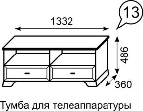 Тумба для телеаппаратуры Венеция 13 бодега в Заводоуковске - zavodoukovsk.mebel24.online | фото 2