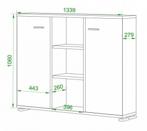 Тумба комбинированная Домино нельсон ПУ-60-3 в Заводоуковске - zavodoukovsk.mebel24.online | фото 2