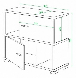 Тумба комбинированная Домино СБ-30/2 в Заводоуковске - zavodoukovsk.mebel24.online | фото 2