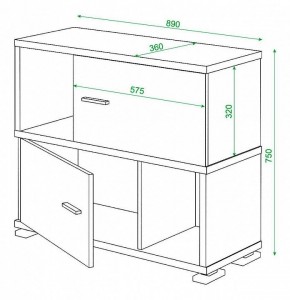 Тумба комбинированная Домино СБ-30/2 в Заводоуковске - zavodoukovsk.mebel24.online | фото 3