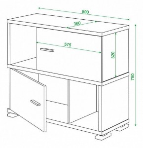 Тумба комбинированная Домино СБ-30/2 в Заводоуковске - zavodoukovsk.mebel24.online | фото 3