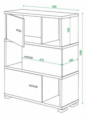 Тумба комбинированная Домино СБ-30/3 в Заводоуковске - zavodoukovsk.mebel24.online | фото 3