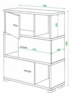 Тумба комбинированная Домино СБ-30/3 в Заводоуковске - zavodoukovsk.mebel24.online | фото 2