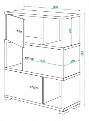 Тумба комбинированная Домино СБ-30/3 в Заводоуковске - zavodoukovsk.mebel24.online | фото 3