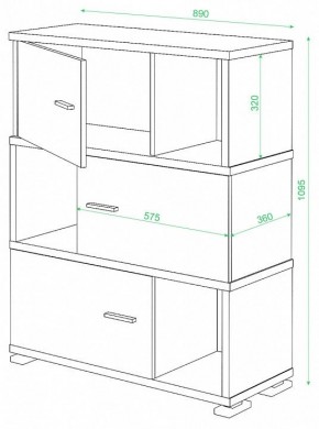 Тумба комбинированная Домино СБ-30/3 в Заводоуковске - zavodoukovsk.mebel24.online | фото 3