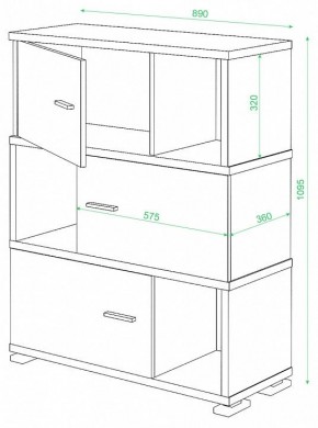 Тумба комбинированная Домино СБ-30/3 в Заводоуковске - zavodoukovsk.mebel24.online | фото 2