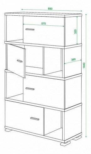 Тумба комбинированная Домино СБ-30/4 в Заводоуковске - zavodoukovsk.mebel24.online | фото 3
