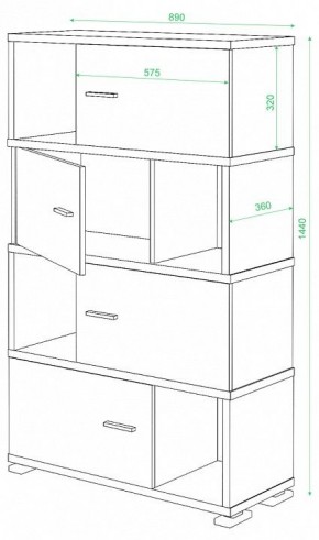 Тумба комбинированная Домино СБ-30/4 в Заводоуковске - zavodoukovsk.mebel24.online | фото 2