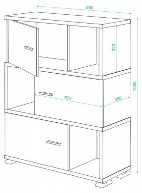 Тумба комбинированная СБ-30/3 в Заводоуковске - zavodoukovsk.mebel24.online | фото 2