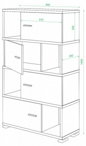 Тумба комбинированная СБ-30/4 в Заводоуковске - zavodoukovsk.mebel24.online | фото 2