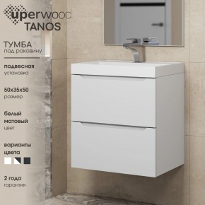 Тумба под раковину Uperwood Tanos 50 см, подвесная, белая матовая в Заводоуковске - zavodoukovsk.mebel24.online | фото 6
