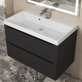 Тумба под раковину Uperwood Tanos 80 см, подвесная, черная матовая в Заводоуковске - zavodoukovsk.mebel24.online | фото 11
