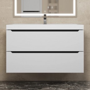 Тумба под раковину Uperwood Tanos 90 см, подвесная, белая/графит в Заводоуковске - zavodoukovsk.mebel24.online | фото 8