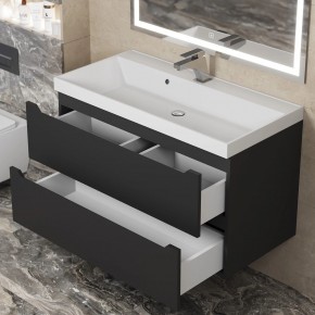 Тумба под раковину Uperwood Tanos 90 см, подвесная, черная матовая в Заводоуковске - zavodoukovsk.mebel24.online | фото 10