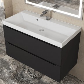 Тумба под раковину Uperwood Tanos 90 см, подвесная, черная матовая в Заводоуковске - zavodoukovsk.mebel24.online | фото 11