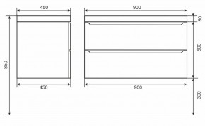 Тумба под раковину Uperwood Tanos 90 см, подвесная, черная матовая в Заводоуковске - zavodoukovsk.mebel24.online | фото 6