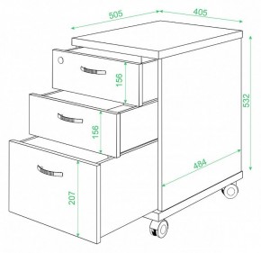 Тумбочка Домино ТС-2 в Заводоуковске - zavodoukovsk.mebel24.online | фото 2