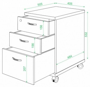 Тумбочка Домино ТС-2 в Заводоуковске - zavodoukovsk.mebel24.online | фото 2