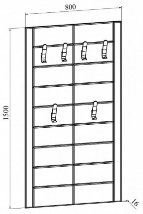 Вешалка настенная Изабель ИЗ-80 в Заводоуковске - zavodoukovsk.mebel24.online | фото 4