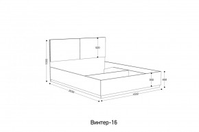 ВИНТЕР - 16 ПМ Кровать 1600 с ортопедом с ПМ НК в Заводоуковске - zavodoukovsk.mebel24.online | фото 2