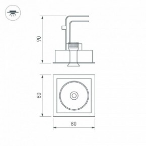Встраиваемый светильник Arlight CL-SIMPLE-S80x80-9W Day4000 (BK, 45 deg) 026875 в Заводоуковске - zavodoukovsk.mebel24.online | фото 9